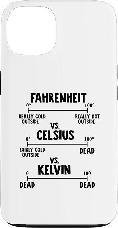 Fahrenheit vs Celsius vs Kelvin Case for iPhone 13