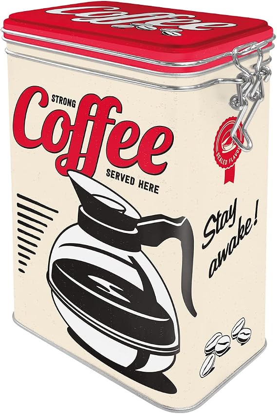 Nostalgic-Art 31105 USA – Strong Coffee Aroma kapağı Served HERE | Retro aromadose| sac kutu | kahve-Kutu | | metal