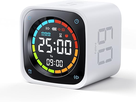 Ticktime TK3 Pomodoro Timer Cube for Focus, Study, Work, Task, ADHD,Kitchen