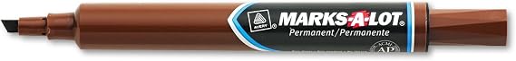 Avery 08881 Large Permanent Ink Markers, Chisel Point, Brown Ink