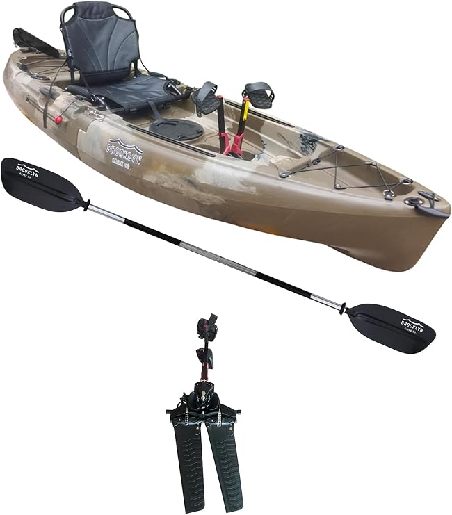 BKC Brooklyn 9.0 Modular Pedal Kayak, 2-Piece Sit-on-Top Single