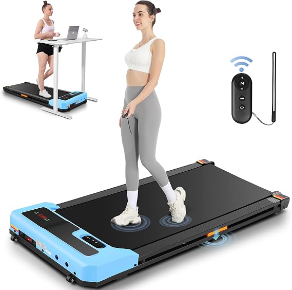 Walking Pad Treadmill, 2 in 1 Under Desk Treadmill Max 300+ lb Capacity, Running Jogging Machine with Remote Control Compact Portable Treadmills for Home Office