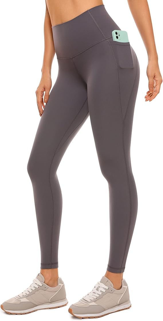 CRZ YOGA Womens Butterluxe Workout Leggings 25" / 28'' - High Waisted Gym Yoga Pants with Pockets Buttery Soft