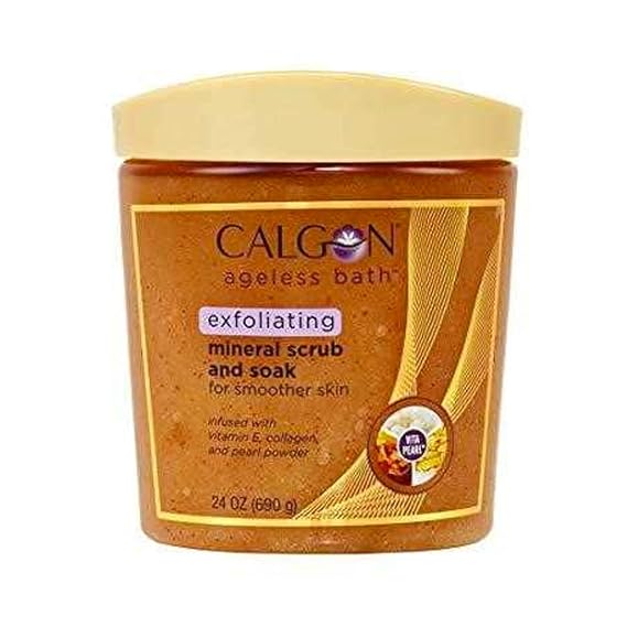 Calgon Ageless Bath Series Exfoliating Mineral Scrub and Soak (24 Ounce)