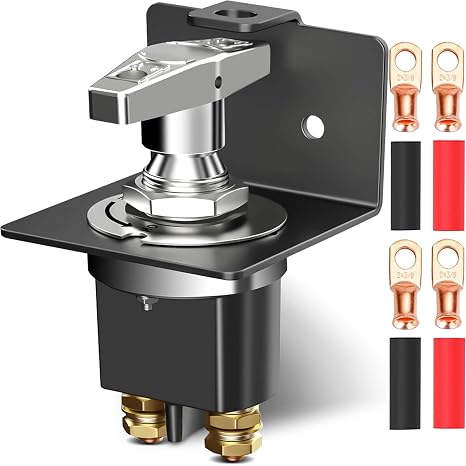 SUNMORN Battery Disconnect Switch, 500A Large Heavy Duty Battery Switch, with Lockout Plate Battery Disconnect, Marine Battery Switch for Car Vehicle Truck RV Trailer, Battery Cut Off Switch