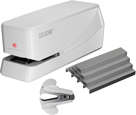 Coruscant Electric Stapler, Automatic Stapler, Heavy Duty,25 Sheet, Store 210 Staples,Includes 2000 Staples and 1 Staple Remover. Electric Desktop AC or Battery Powered for Home/Office Use