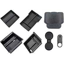 7PCS Center Console Organizer Compatible with Tesla Model 3 Highland 2024 2025 Upgraded Tesla Accessories Model 3 with Hidden Armrest Drawer, Dual Lower Trays, Cup Holder & Charging Pad