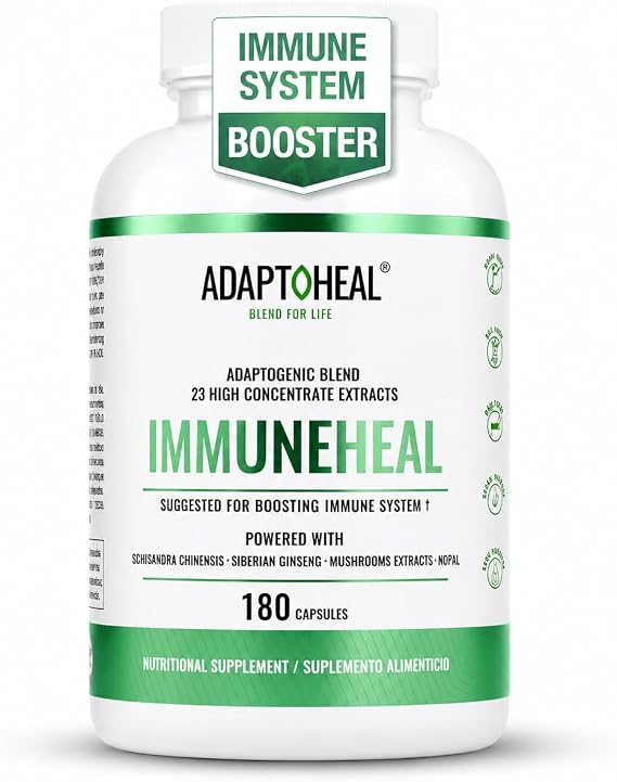 ADAPTOHEAL Immunheal Immune System Support Reishi, Ginseng (180 Caps)