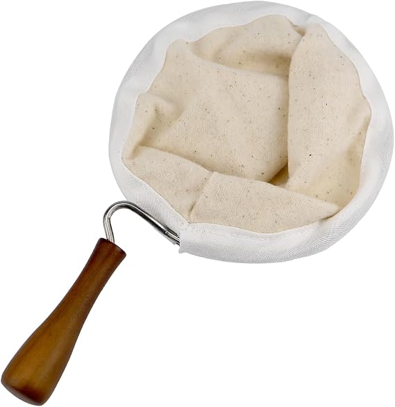 Flannel Cloth Coffee Filter with Wooden Handle