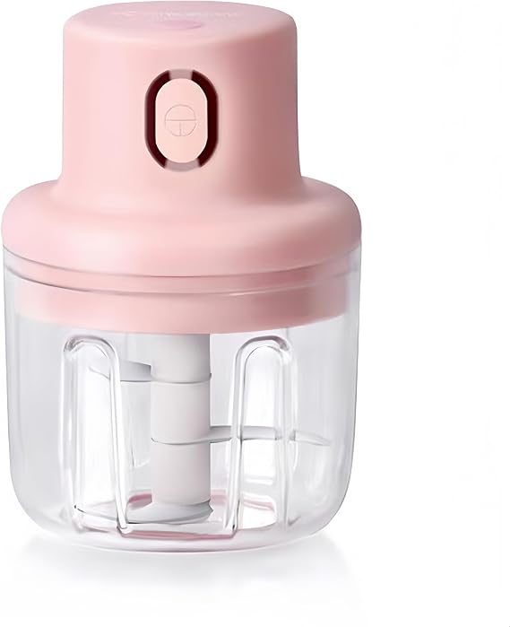 Wireless Food Chopper,Easily Chop Onions, Garlic, Ginger, Chillies, Fruits, Meats, Nuts, etc. Rechargeable Mini Vegetable Grinder(250ml)