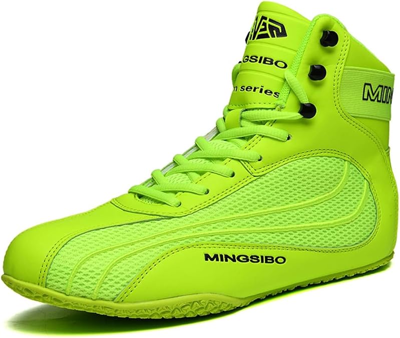 Boxing Shoes for Men Women Lightweight High Top Sneakers Breathable Athletic Sports Training Shoes with High Support