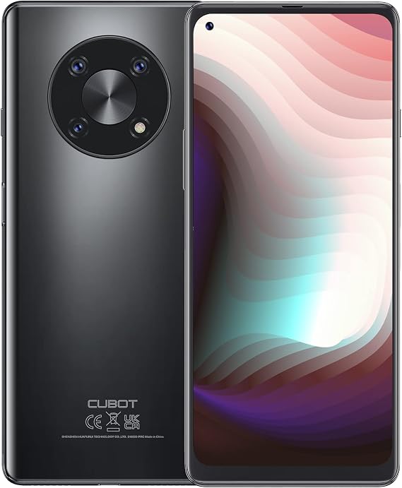 Smartphones Unlocked with 6.95" Large Screen, 48MP Triple Camera, 5000 mAh Battery, 4GB/64GB (256GB Extension), 4G Dual SIM, NFC, Face ID (Black)