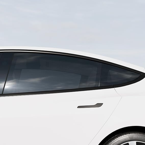 TWRAPS Window Tint for Tesla Model 3, Nano Ceramic IR Film Blocks 99% Harmful UV Light, Rejects 50% Heat, Precut Kit Accessory (Dark Smoke, Rear Doors, 2024-2026)
