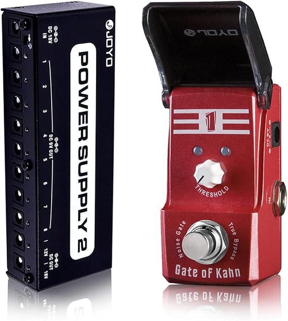 JOYO JF-324 Gate of Kahn Noise Gate Mini Pedal Bundle with JP-06 Noise Blocker Pedal Power Supply