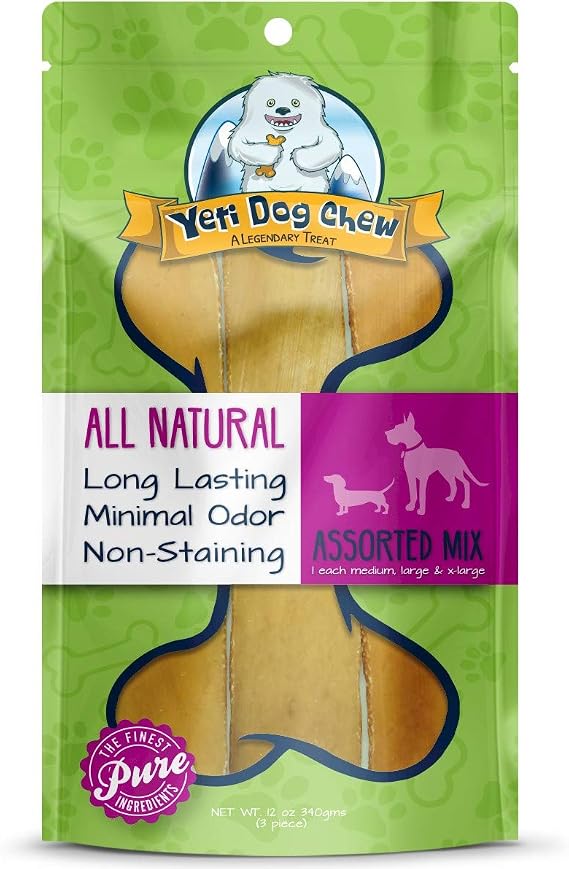 Yeti Himalayan Yak Cheese Dog Chews, Assorted M/L/XL, 12 oz, 3 Pieces