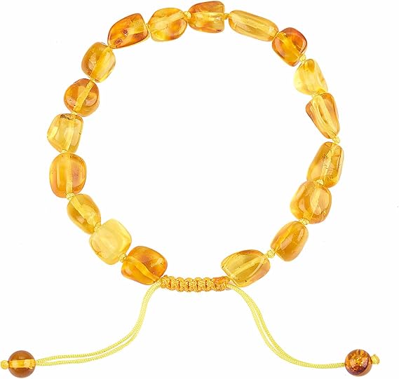 Baltic Amber raw Bracelet Gift Set -100% Certified and Authentic Premium Quality Raw Baltic Amber-True amber stone bead