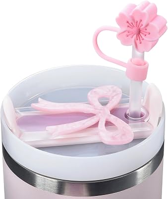 Stanley Cup Accessories Straw Cover Cap for Tumbler Lid Topper - 40oz Pink