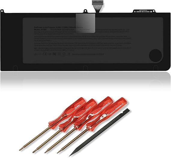 BatPower A1382 Replacement Laptop Battery for Apple Early 2011 Late 2011 Mid 2012 MacBook Pro 15-inch A1286 EMC 2353-1 2556 2563 Battery MacBook Pro 15" Core i7 A1286 Apple A1382 Battery 77.5Wh