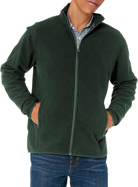 Amazon Essentials Mens Full-Zip Fleece Jacket (Available in Big & Tall)