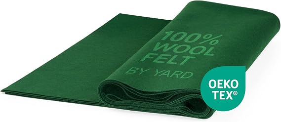 The Felt Store 100% Wool Craft Felt Fabric - Ideal for DIY Arts & Crafts, Durable & Soft Pure Wool Felt in Assorted Colors for Sewing, Embroidery & Decor - Pine
