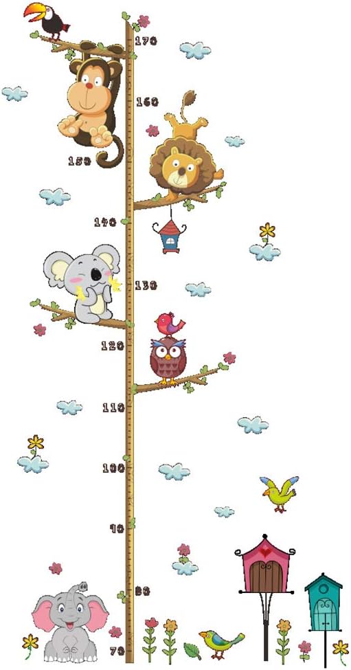 Cartoon Height Measure Wall Stickers for Kids Room Growth Chart Children Bedroom Kindergarten Nursery Room Decor