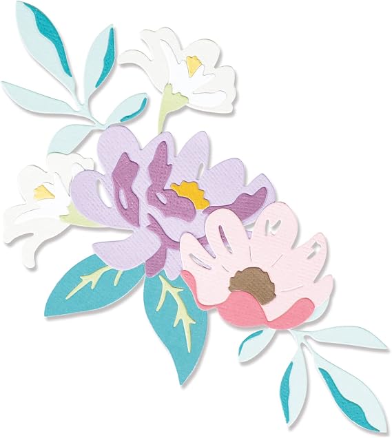 Sizzix Thinlits Die Set 14PK Layered Summer Flowers by Lisa Jones | 665891 |Chapter 2 2022, Multicolor