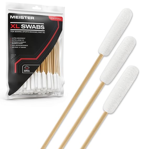 Meister XL Ultra-Absorbent Swabs - 6" Long Cotton Tip Sticks - 100 Pack