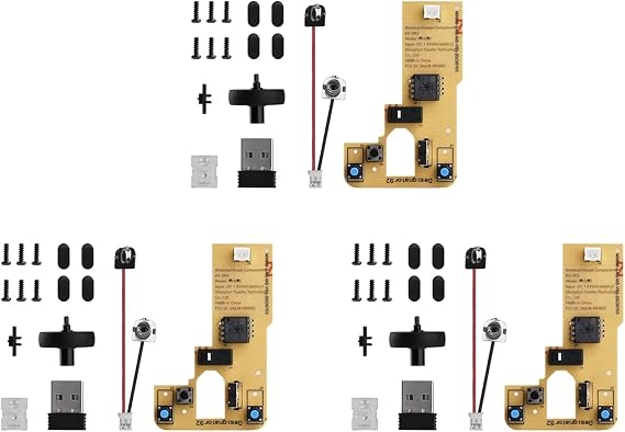 3X for Bamboo Lab DIY 3D Printing Wireless Mouse Kit Model 002 Computer Mouse Components with Printer Parts and Hardware