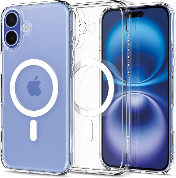 Spigen iPhone 16 Plus ile Uyumlu MagSafe Kılıf Ultra Hybrid Mag Fit Sararmaya Dayanıklı Beyaz Şeffaf Kapak - ACS08075 (Spigen TR Garantili)