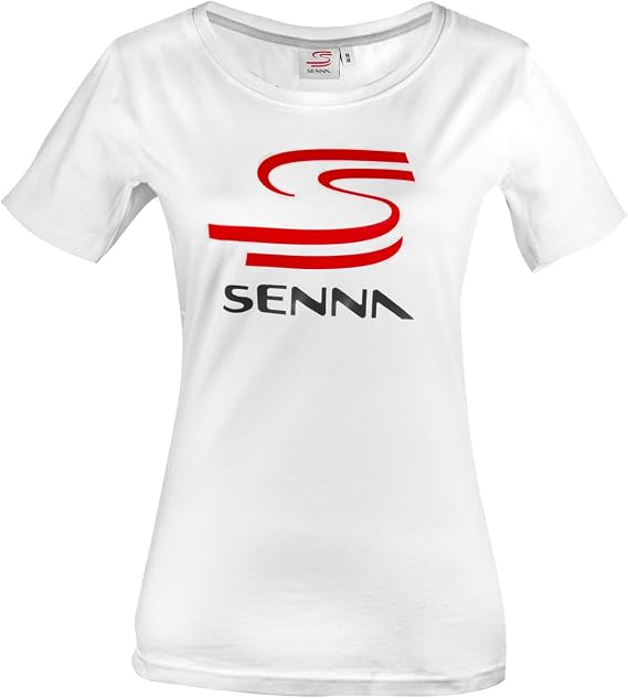 Ayrton Senna SS Ladies White Tee Shirt