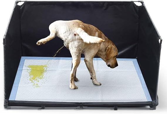Dog Litter Box Indoor for Medium Dogs,Pee Pad Holder with Waterproof Oxford | High Walls(34.64"*28.34"*17.72"),No-Spill Pee Pad Holder with Foldable Pet Toilet,Easy Clean Puppy Litter Box for Dogs