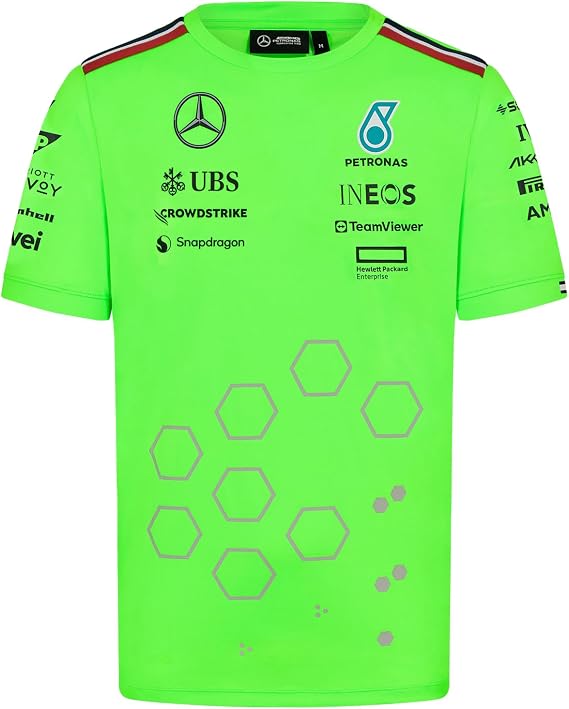 MERCEDES AMG PETRONAS F1 Men's 2024 Team Set Up T-Shirt - Green - Size: XXL