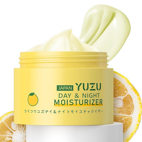 Yuzu Facial Moisturizer, Intense Hydration, Radiance Boosting Aging Skin, Deeply Moisturizes Enhance Skin, Body and Face Moisturizer with Vitamin C for Day & Night Use