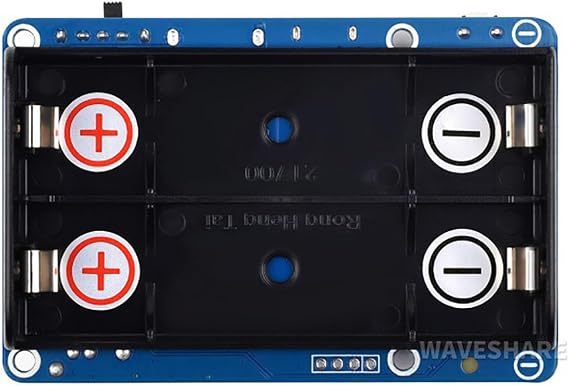 UPS HAT (D) for Raspberry Pi 4B 3B+ 3B, etc Supports 21700 Li Battery (NOT Included) Pogo Pins Connector Charging and Power Output at The Same Time 5V