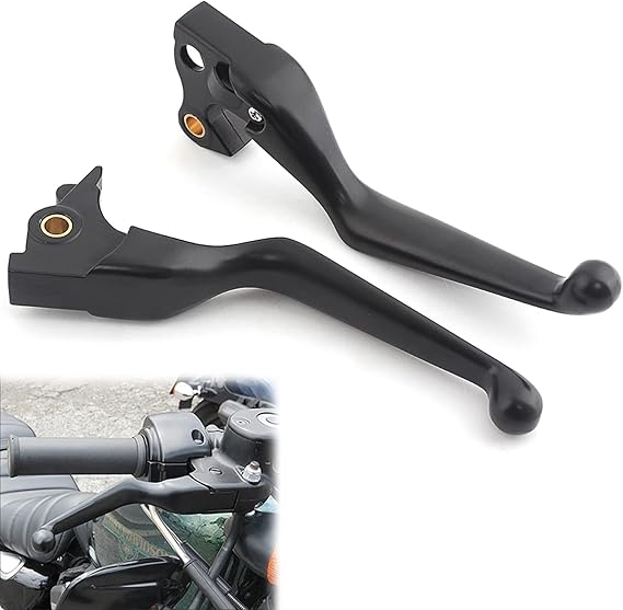 Brake Clutch Handle Lever Motorcycle Accessories for Harley Sportster 883 1200 2004-2013 Hand Control Lever Kit Replacement Parts (Black)