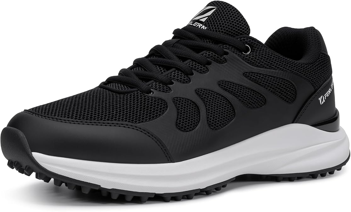 FENLERN Mens Golf Shoes Spikeless Breathable F058