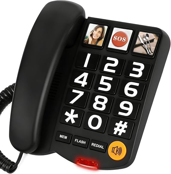 Big Button Phone for Seniors with SOS and 2 Speed Dialing Buttons