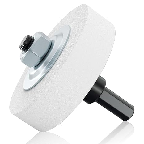 70x20x10mm Grinding Wheel Adapter and Grinding Stone for Drill, Drill Adapter for Cutting Disc, Change Electric Drill into Grinding Machine for Metal Grinding, Polishing, Deburring（White）