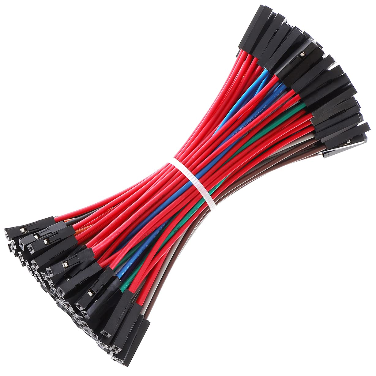 Breadboard Jumper Wires 20AWG, Bestlus Exclusives Jumper Cables Wires 10CM FF 10 Colors Pack of 120 Square Head 0.1'' 4'', FF