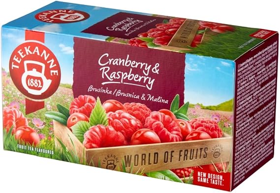 Teekanne Cranberry & Raspberry Fruit Infusion, 20 Tea Bags