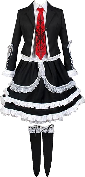 Anime Womens Cosplay Costme Lolita Princess Maid Dress Suit Punk Socks Halloween