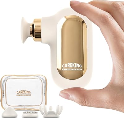 CAREKING Mini Massage Gun Travel Size, Powerful Small Massage Gun Deep Tissue for Pain Relief, Muscle Massager for Neck Shoulder Thigh Scalp Quiet Pocket Massager with Carry Case
