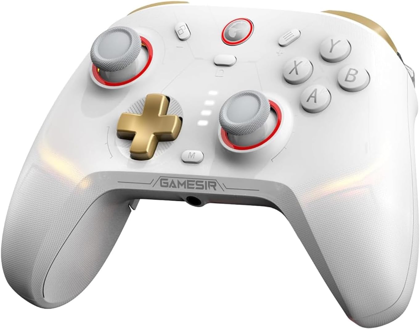 GameSir Cyclone 2 Multiplatform Wireless Controller- TMR Electromagnetic Joysticks & Hall Effect Switch triggers, 6-axis Gyro Gaming Controller for Switch  PC  iOS  Android  Steam Phantom White Standard