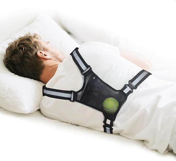 Side Sleep Position Trainer, Adjustable Side-Sleeping Training with Balls