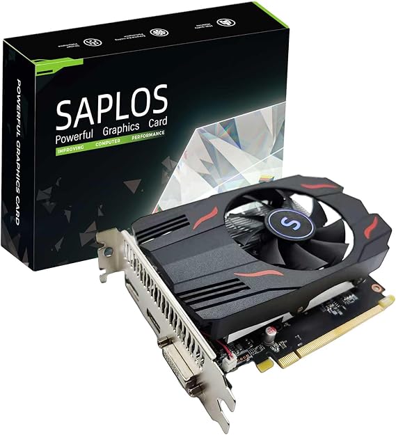 Radeon RX 550 Graphics Card, 4GD5, 128-Bit, DisplayPort DVI-D HDMI, PC Video Card Gaming, Computer GPU, DirectX 12