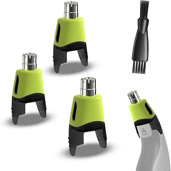 3Pcs Nose Trimmer Replacement Head Attachment for One Shaver Blades QP Series, Professional Stainless Steel Precision Blades, Safe and Efficient Nose & Facial Detail Trimming