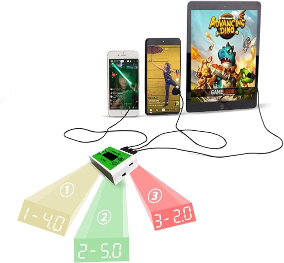 Adjustable Independent Speed Physical Auto Clicker on Different Ports: Auto Clicker for iPhone iPad, Screen Device Tap for Android IOS, Simulated Finger Clicking, Suitable for Games, Reward Tasks