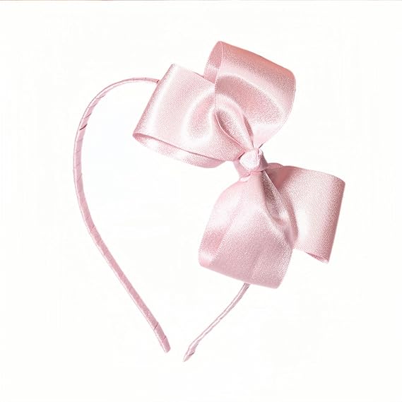 Bow Headband Pink Bow Knot Hair Accessories for Women Girls, Big Bowknot Gold Glitter Hair Bands Spring Summer Cute Decoration Headdress Party Wedding Supplies Gift Non Slip Head Band 1 Pcs