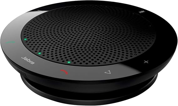 Jabra Speak 410 Corded Speakerphone for Softphones, MS-Optimized Easy Setup, Portable USB Speaker for Holding Meetings Anywhere with Outstanding Sound Quality