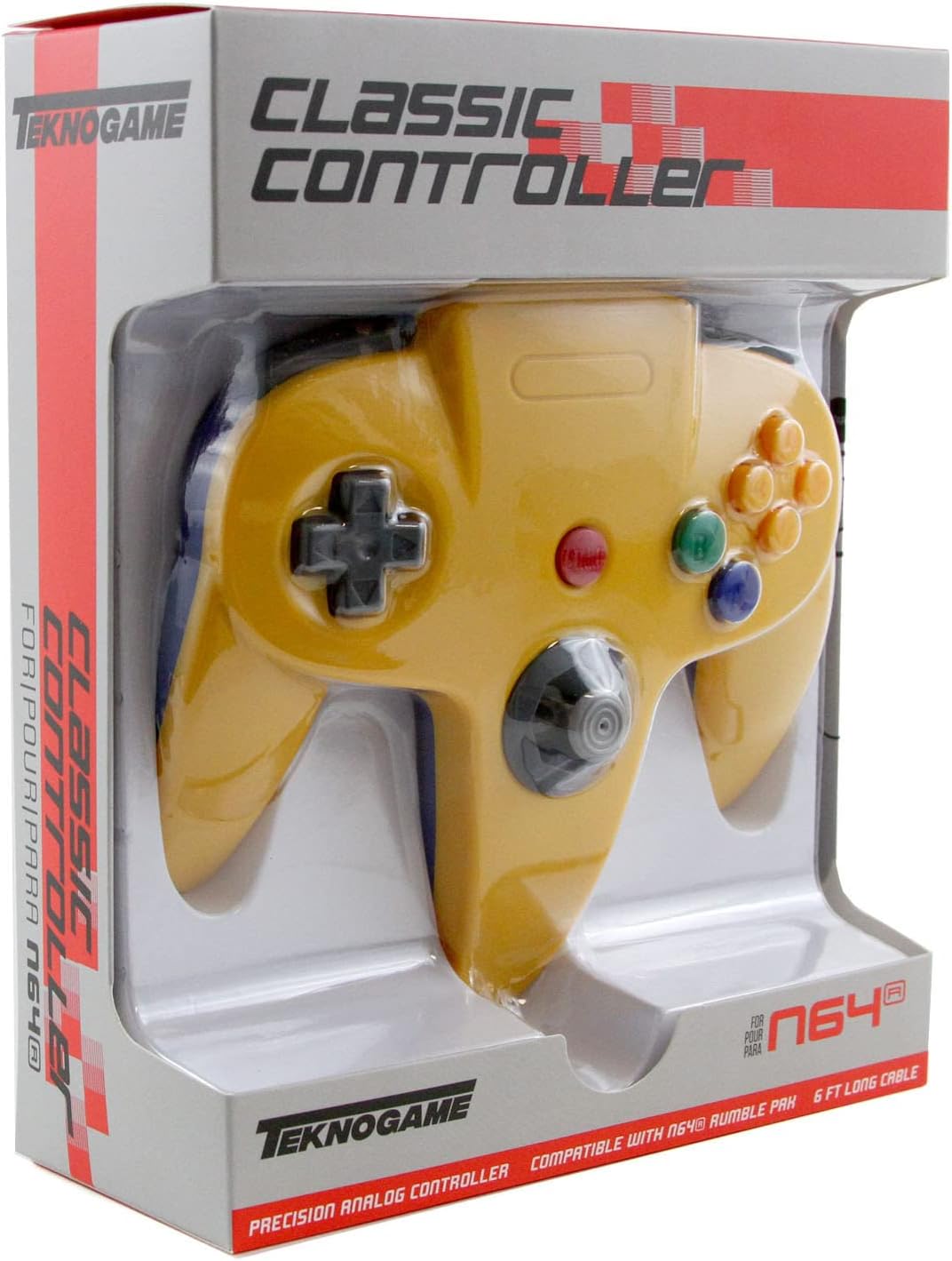 Teknogame N64コントローラー イエロー/ブルー